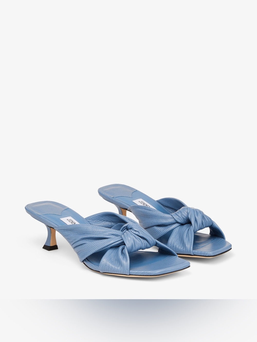 SALE ENDS 9/29 Jimmy Choo Powder Blue Knotted Slide Mules 38